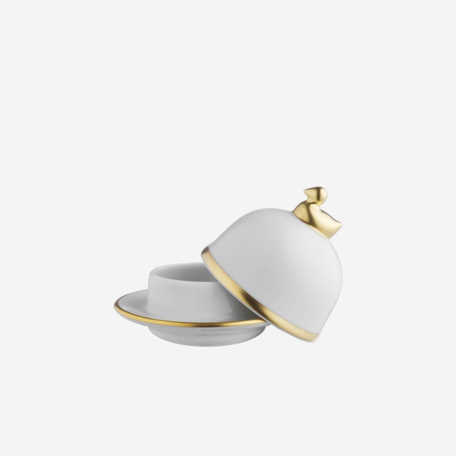 Dining Legle | Sous Le Soleil White Butter Dish