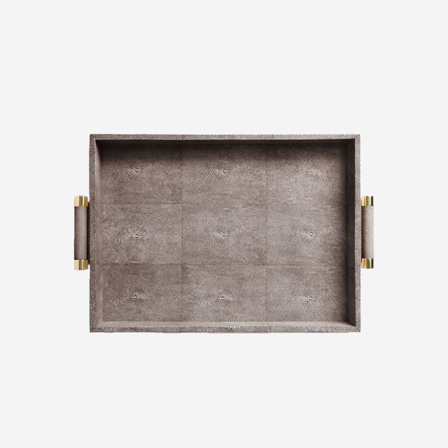 Home Accessories Aerin | Classic Shagreen Serving Tray Chocolate