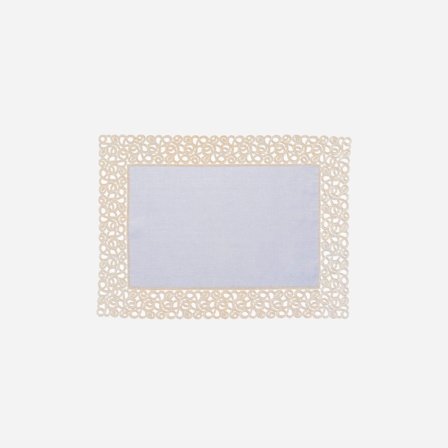 Dining Weissfee | Florence Gold Lace Trim Placemat