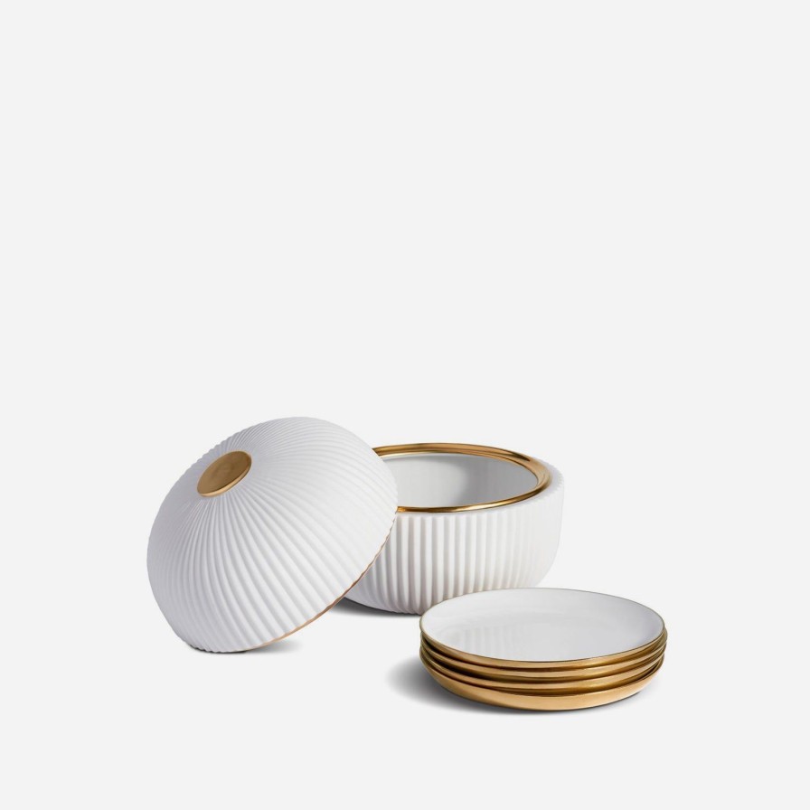 Dining L'Objet | Ionic Box & Set Of Four Plates