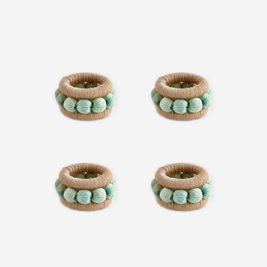 Dining Bonadea | Berry Napkin Rings Aqua-Set Of 4