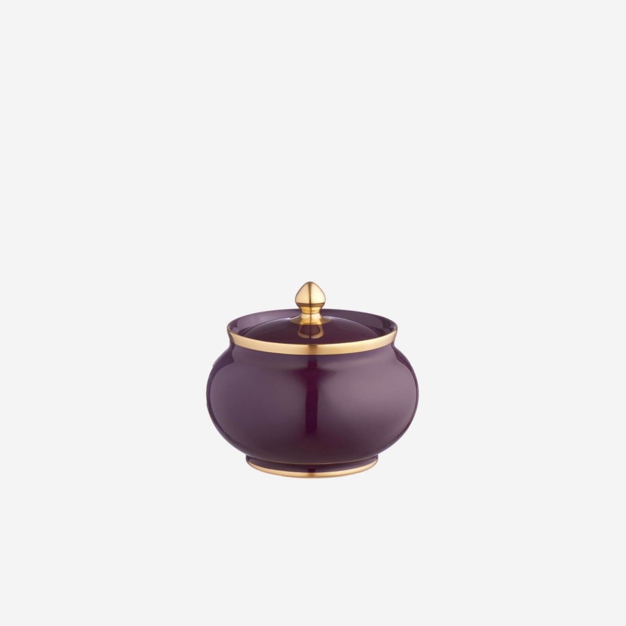 Dining Legle | Sous Le Soleil Aubergine Sugar Bowl