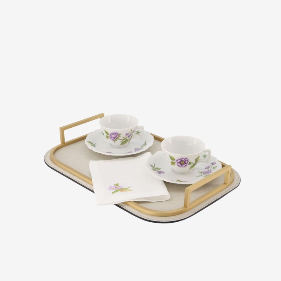 Dining Augarten Wien 1718 | Lilac Floral Bouquets Espresso Cup & Saucer-Dahlia