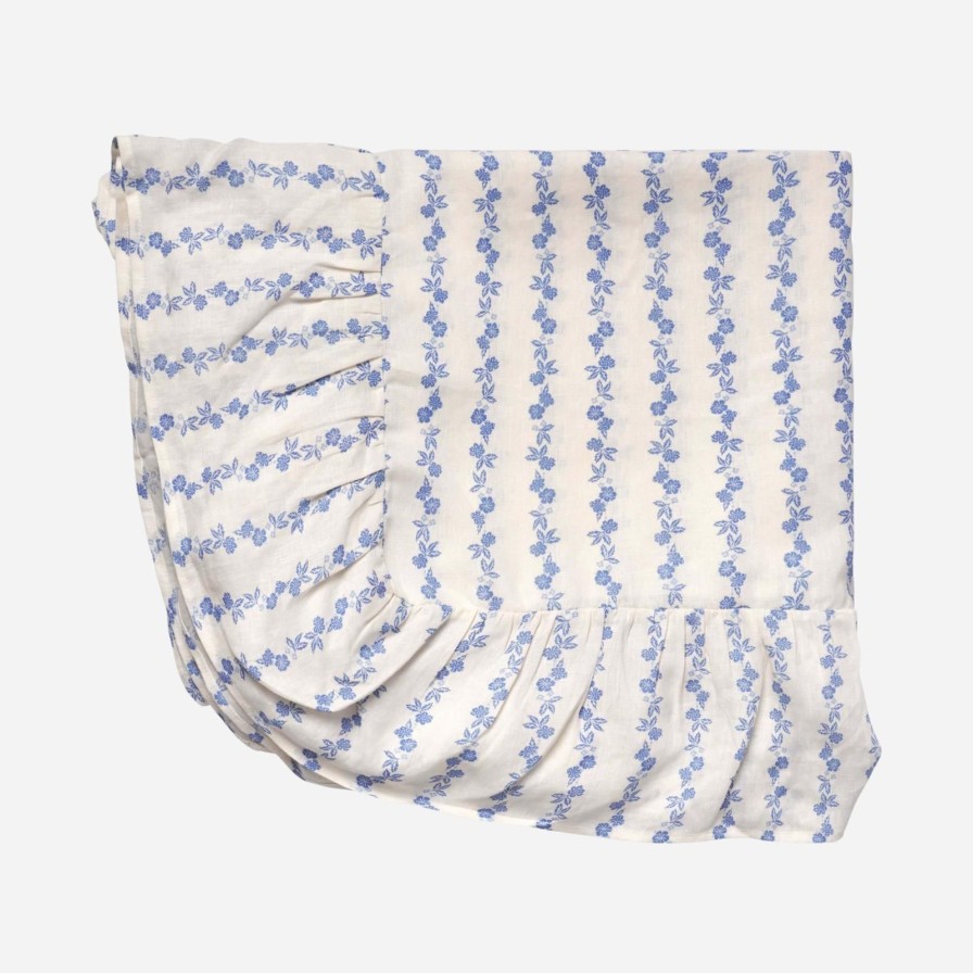 Dining Projektityyny | Seppele Stripe Frill Tablecloth Cornflower