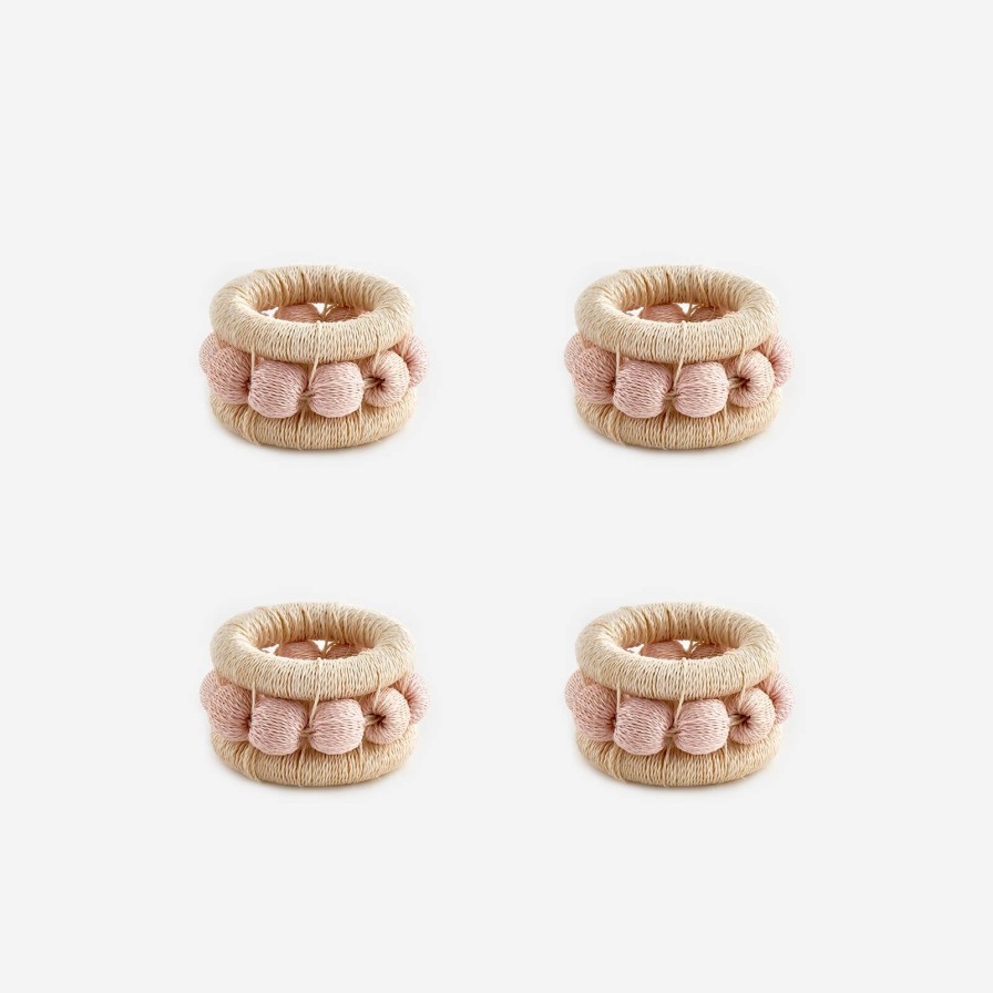 Dining Bonadea | Berry Napkin Ring Blush-Set Of 4