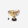 Dining Jarosinski & Vaugoin | Mother Of Pearl & Silver Shell Salt Cellar With Spoon