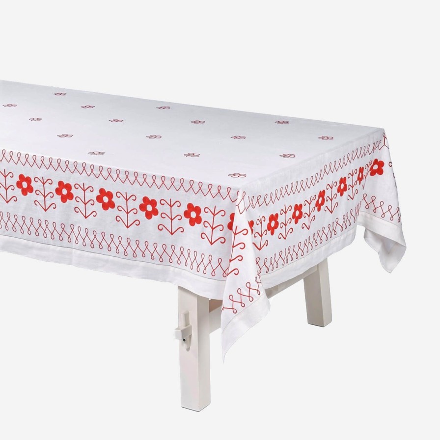 Dining Malaika | Daisy Tablecloth Red