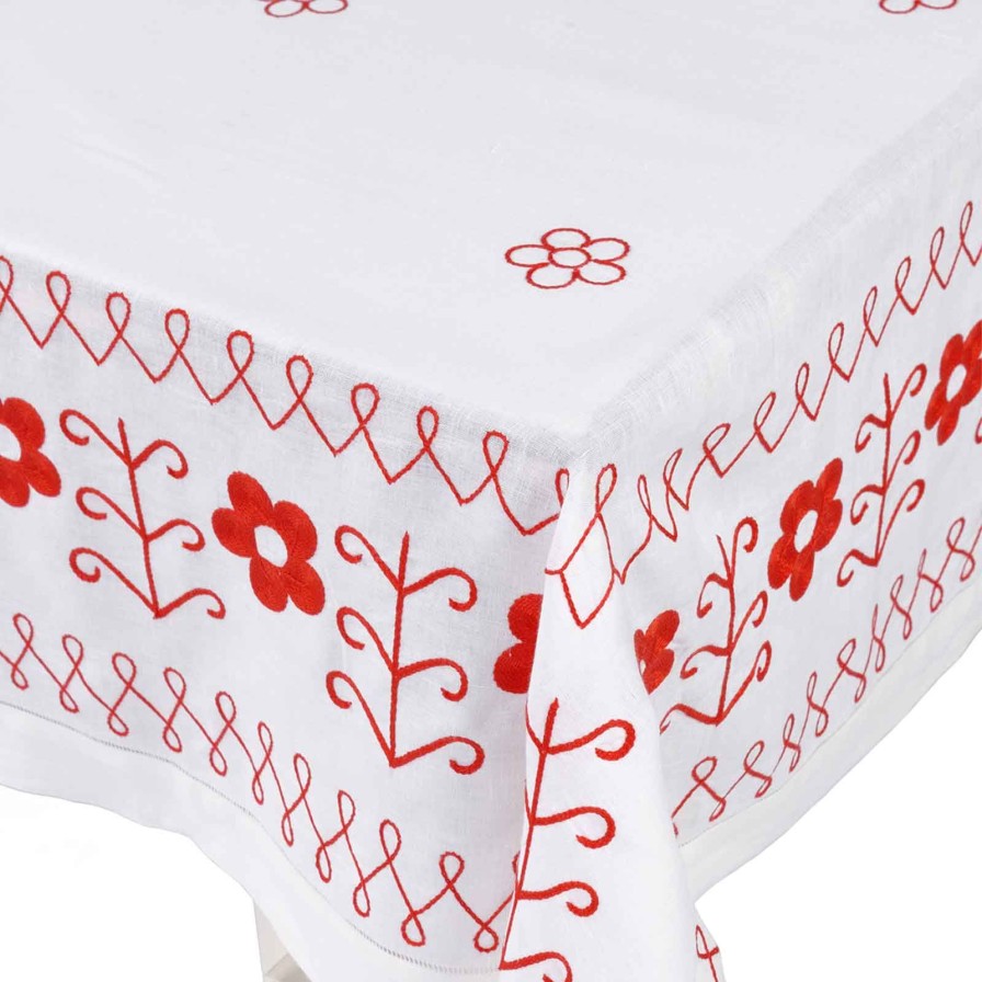 Dining Malaika | Daisy Tablecloth Red