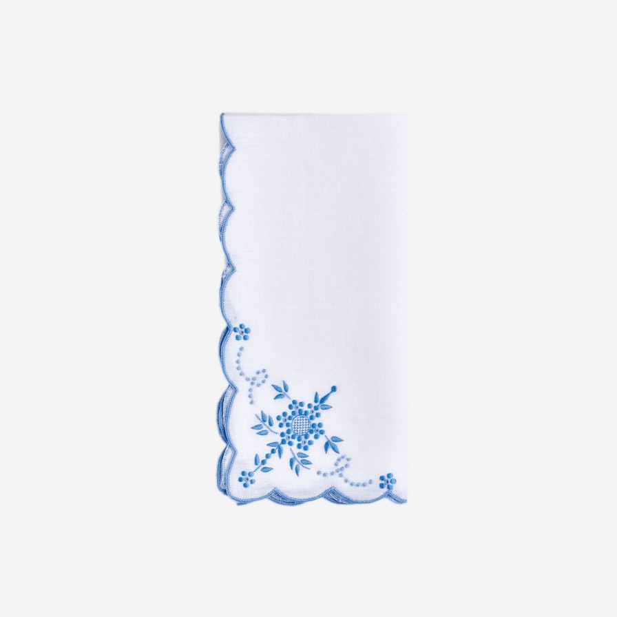 Dining Atelier Bonadea | Blue Thistle Scalloped Napkin