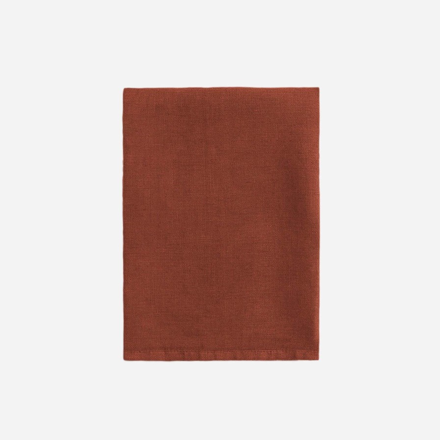 Dining L'Objet | Brick Linen Sateen Napkins-Set Of 4