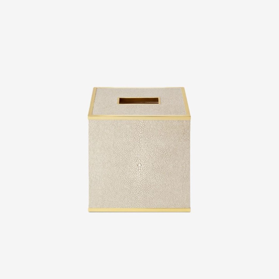 Dining Aerin | Classic Shagreen Tissue Box Cover Wheat