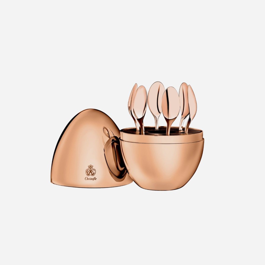 Dining Christofle | Mood 6-Piece Rose Gold Espresso Spoons Set