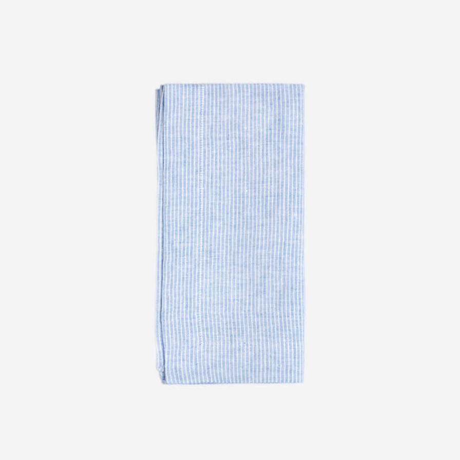 Dining Atelier Bonadea | Candy Blue Striped Dinner Napkin