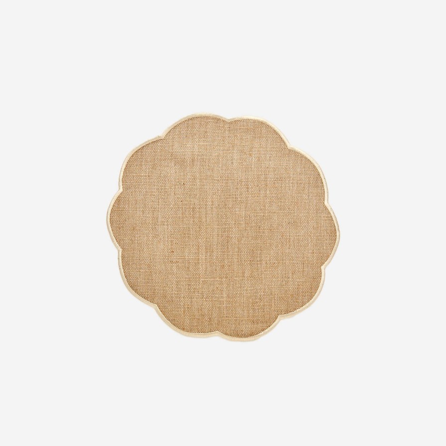 The Tabletop Edit Bonadea | Scallop Placemat Sand