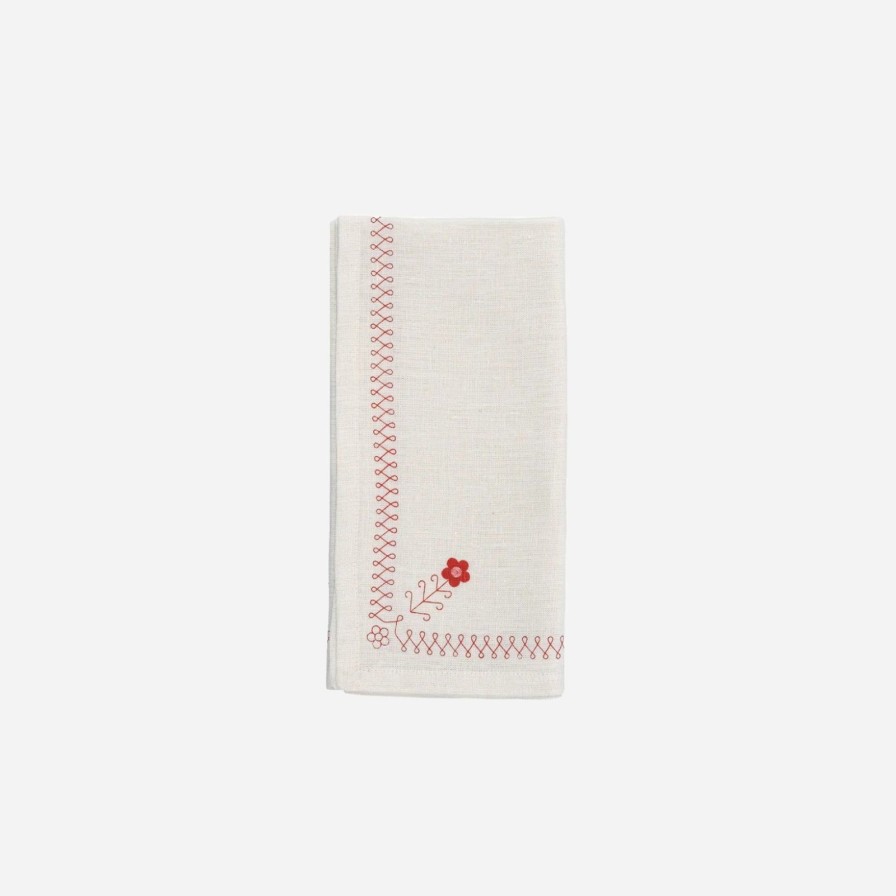 Dining Malaika | Daisy Napkin Red