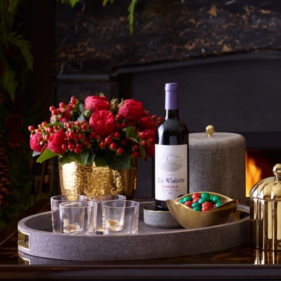 Glassware & Barware Aerin | Shagreen Ice Bucket Chocolate