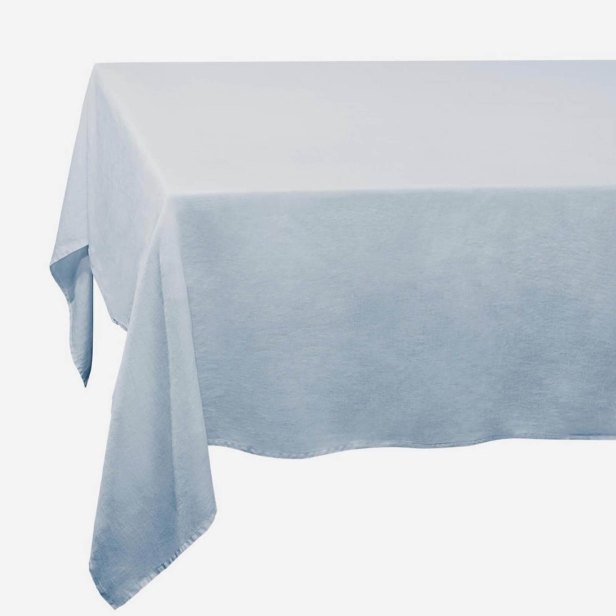 Dining L'Objet | Blue Linen Sateen Tablecloth-Large