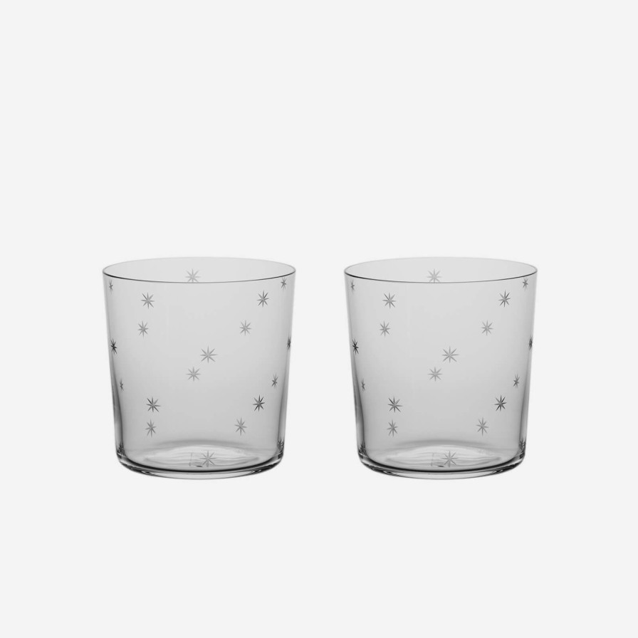 Glassware & Barware Richard Brendon | Star Cut Rocks Glass-Set Of 2