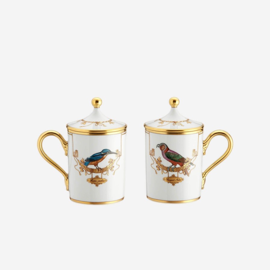 Dining Ginori 1735 | Voliere Bird Mug With Lid-Perroquet Nestor