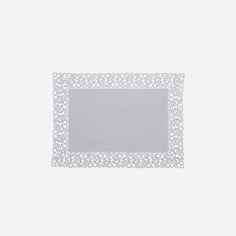 Dining Weissfee | Florence White Lace Trim Placemat