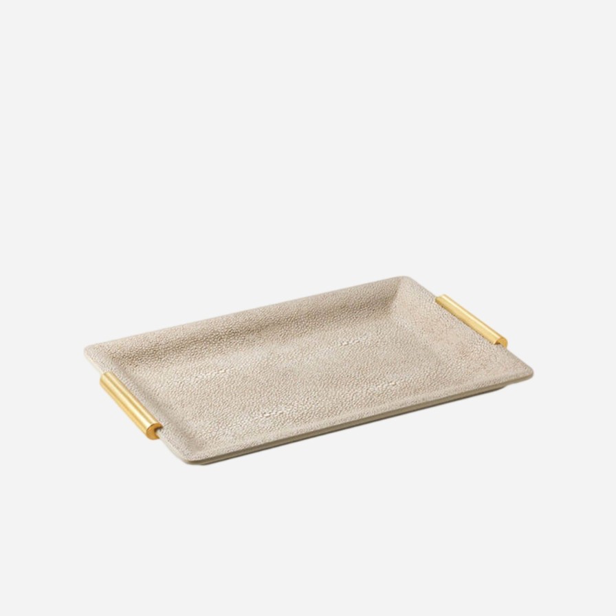 Home Accessories Aerin | Shagreen Vanity Tray Wheat