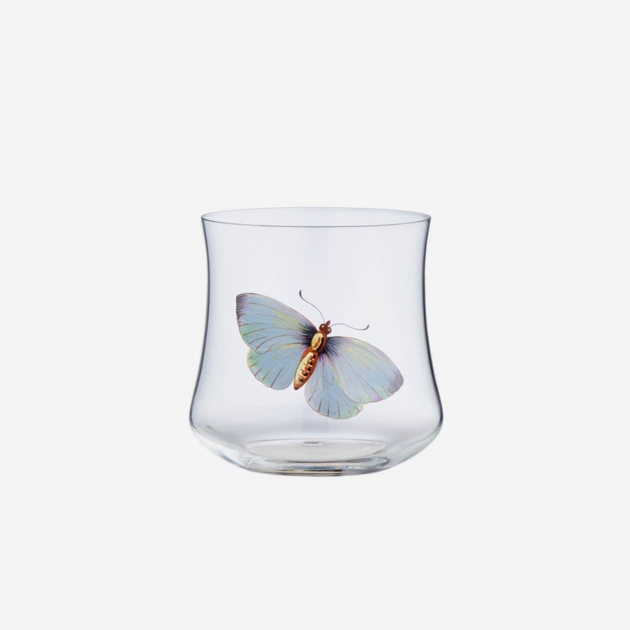 Glassware & Barware Lobmeyr | Hand-Painted Butterfly Low Tumbler-1 Butterfly