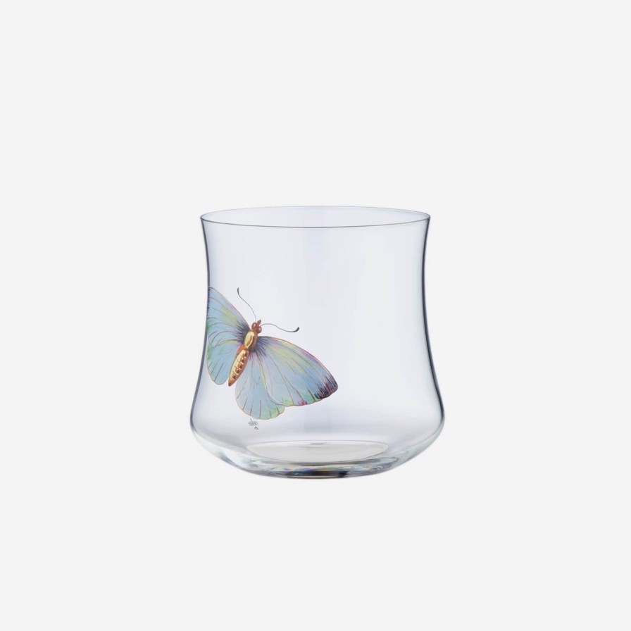 Glassware & Barware Lobmeyr | Hand-Painted Butterfly Low Tumbler-1 Butterfly