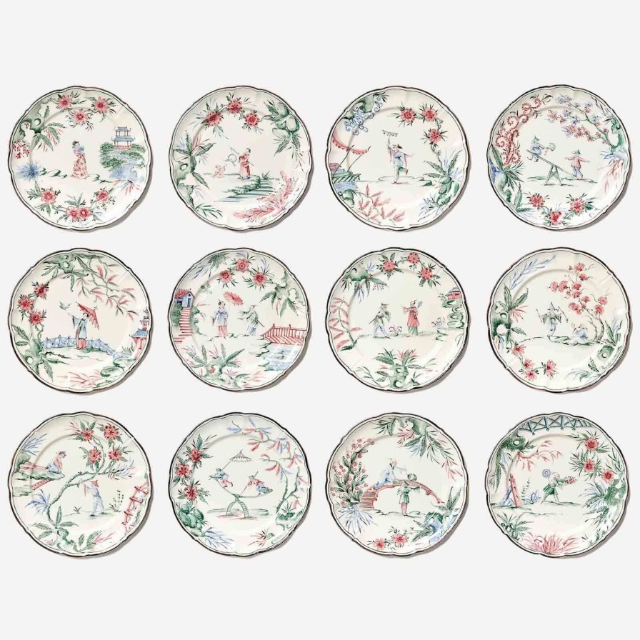 Dining Laboratorio Paravicini | Chinoiserie Dinner Plates-Set Of 12