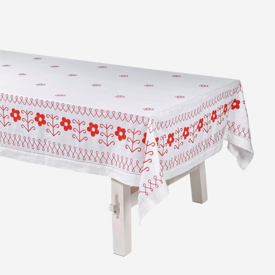 Dining Malaika | Daisy Tablecloth Red