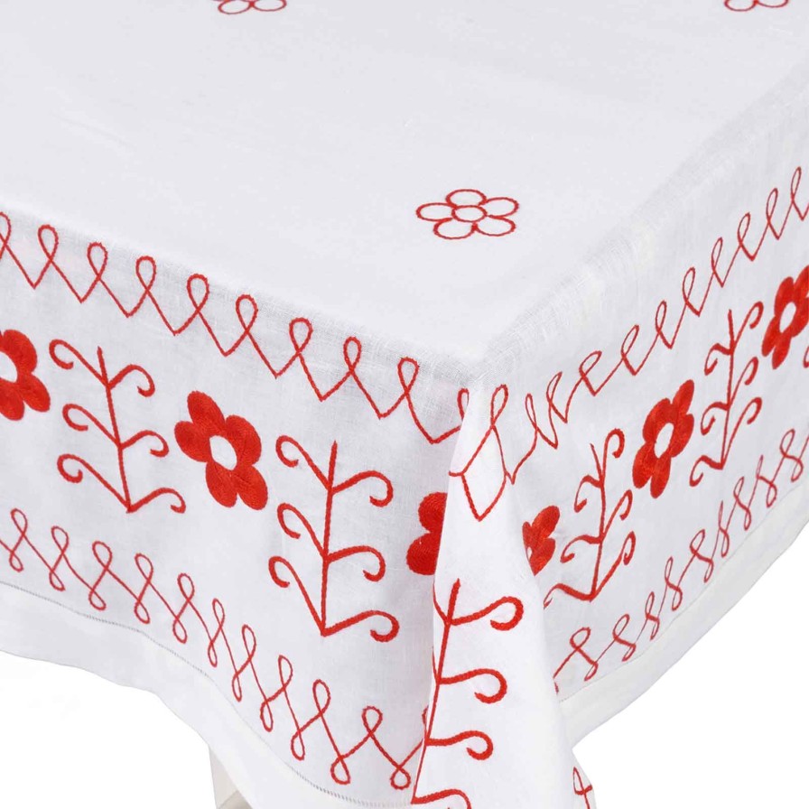 Dining Malaika | Daisy Tablecloth Red