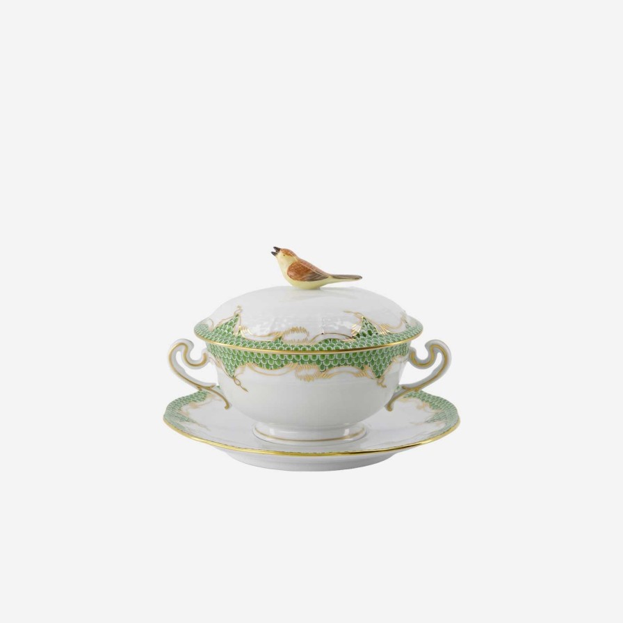 Dining Herend | Fish Scale Bouillon Cup & Saucer