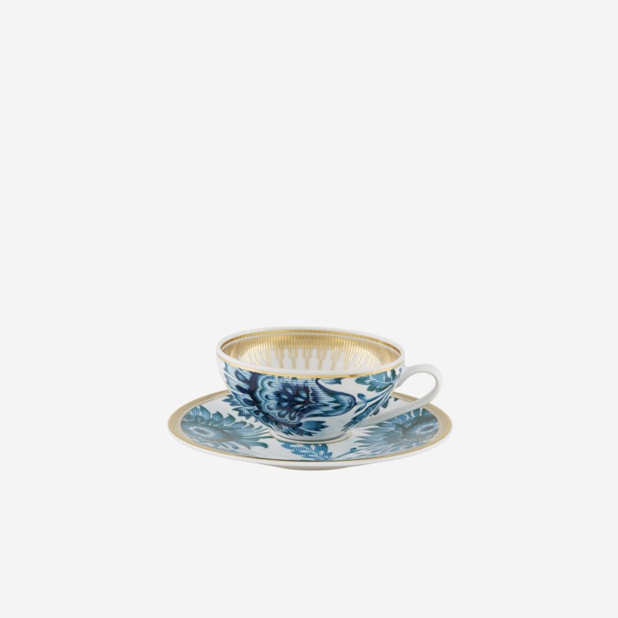 Dining Vista Alegre | Gold Exotic Teacup & Saucer