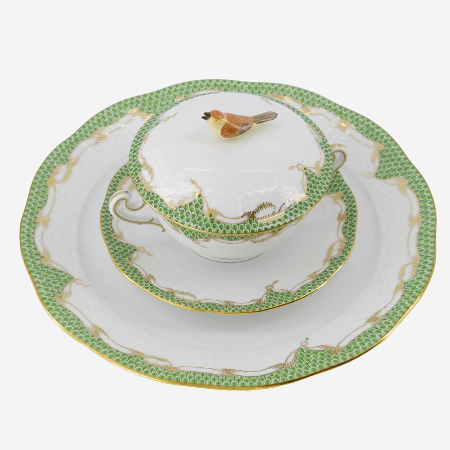 Home Accessories Herend | Fish Scale Bouillon Cup & Saucer