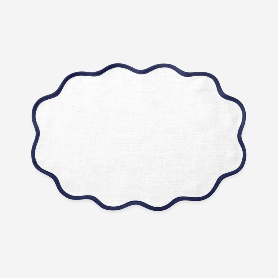 Dining Matouk | Set Of Four Sapphire Scallop Placemats