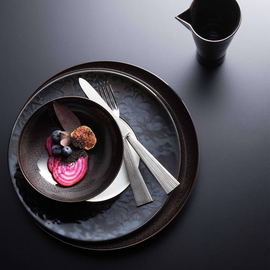 Dining Jaune de Chrome | Moonshadow Black Charger Plate