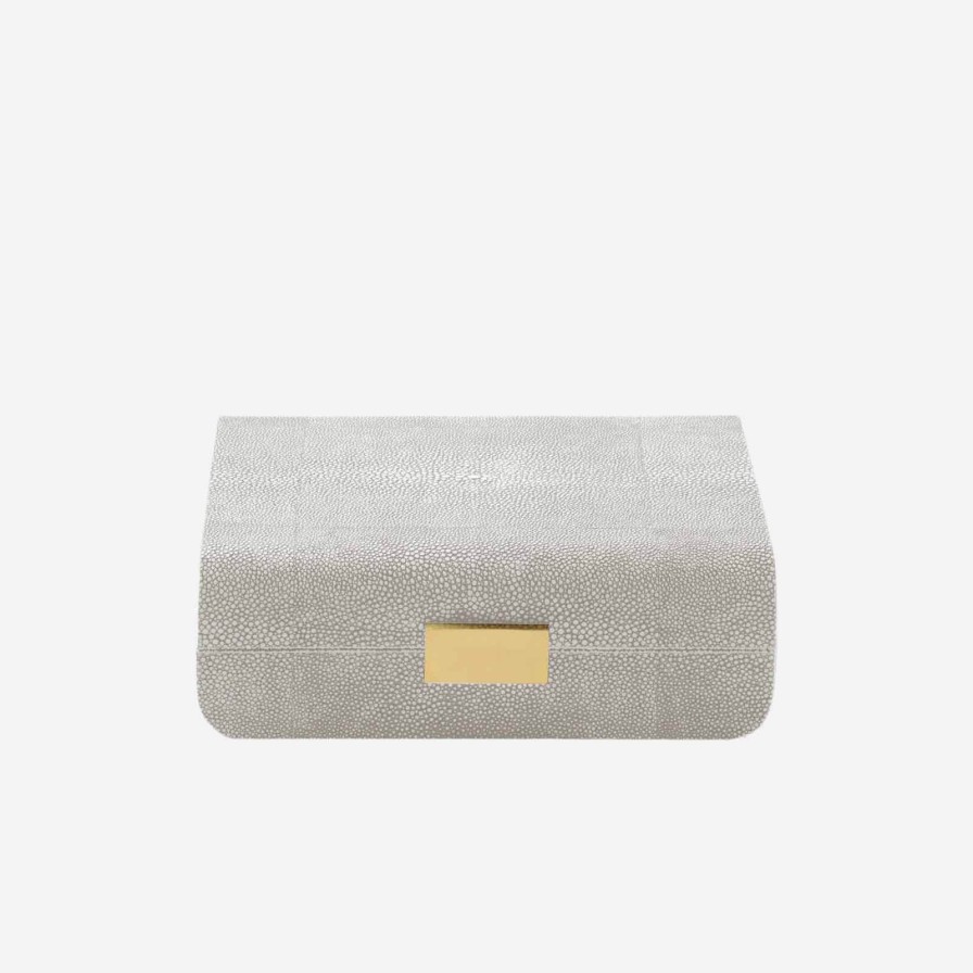 Dining Aerin | Modern Shagreen Small Jewellery Box Dove