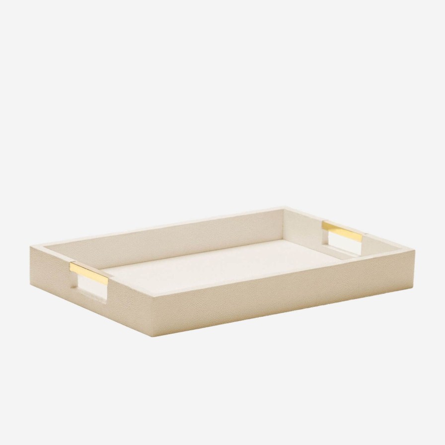 Dining Aerin | Modern Shagreen Desk Tray Wheat