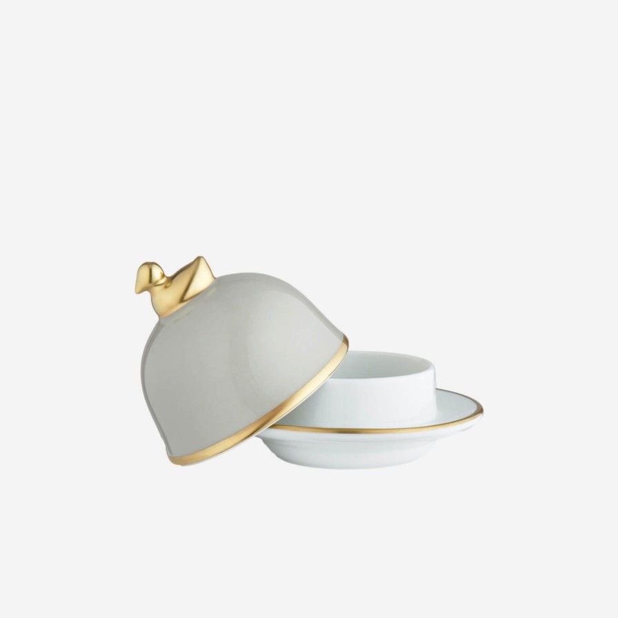 Dining Legle | Sous Le Soleil Pearl Grey Butter Dish