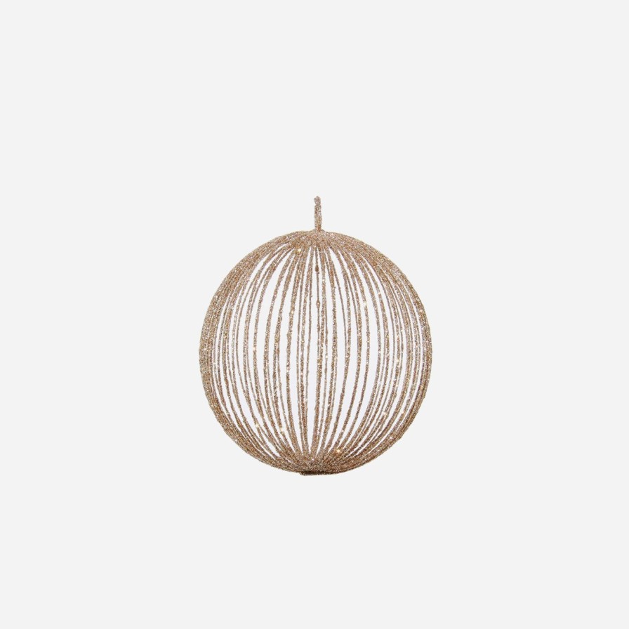 Dining Bonadea | Glitter Embellished Wire Baubles-Set Of 4