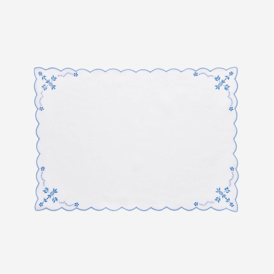 Dining Atelier Bonadea | Blue Thistle Scalloped Placemat