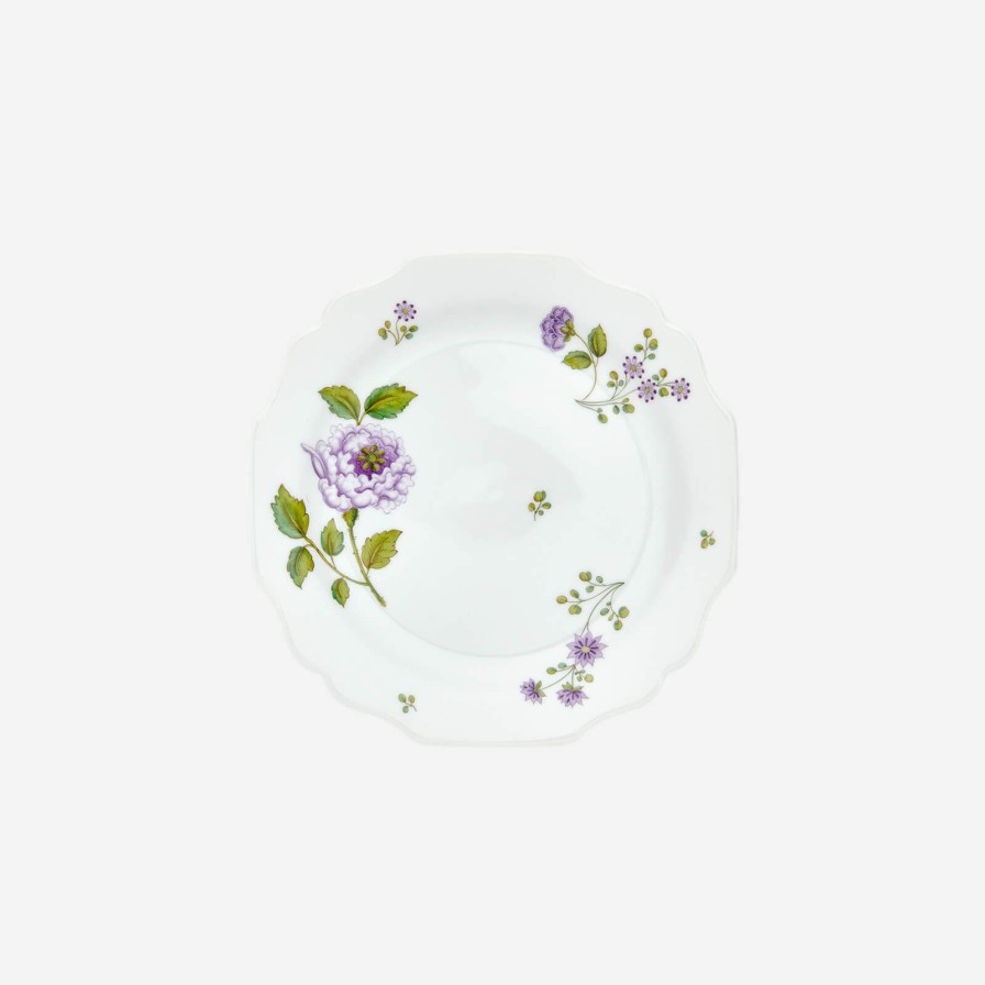 Dining Augarten Wien 1718 | Lilac Floral Bouquets Dessert Plate-Peony