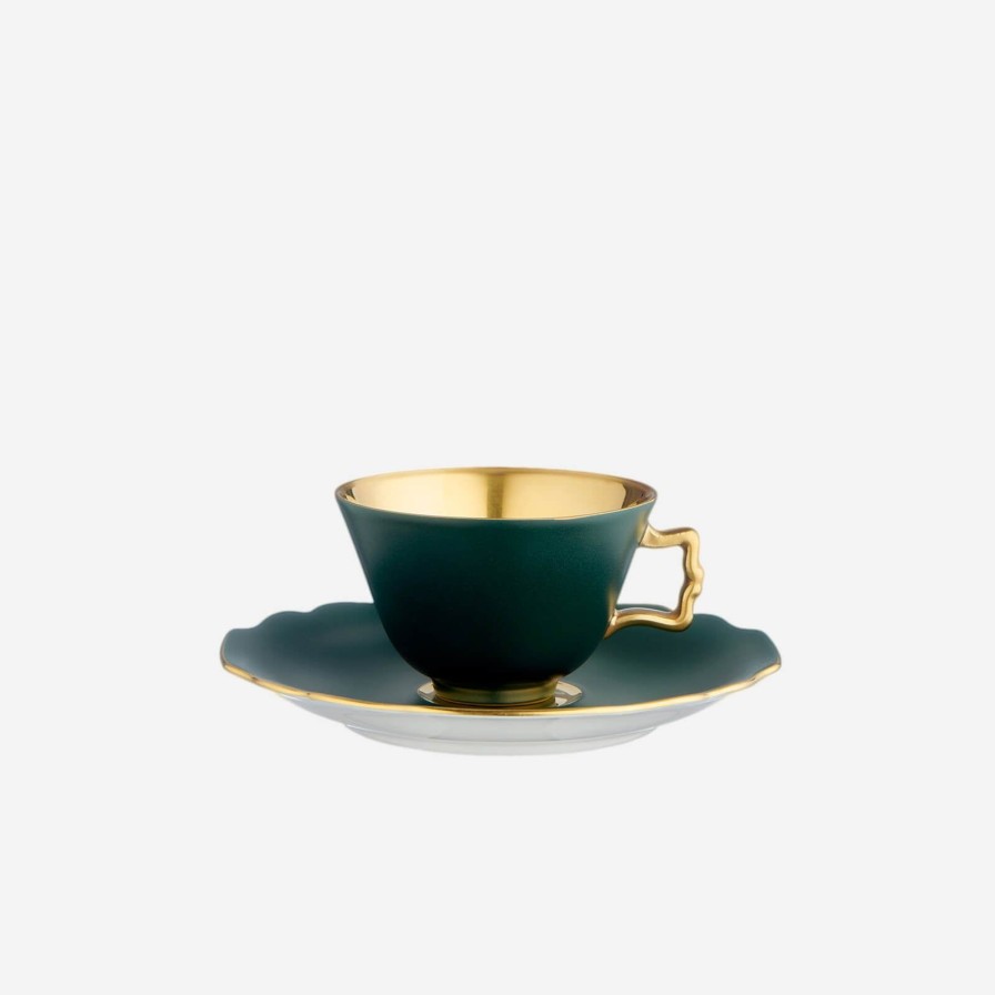 Dining Augarten Wien 1718 | Belvedere Forest Green Espresso Cup & Saucer