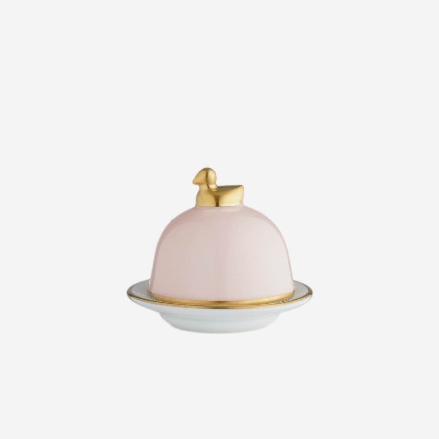 Dining Legle | Sous Le Soleil Rose Pink Butter Dish