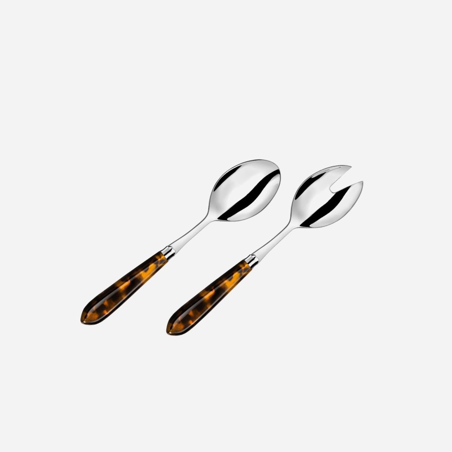 Dining Capdeco | Omega Tortoiseshell 2-Piece Serving Set