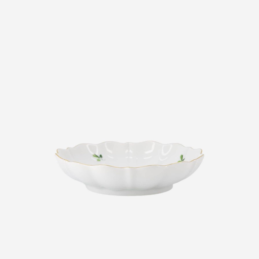 Home Accessories Augarten Wien 1718 | Grape Leaves Oval Dish Small