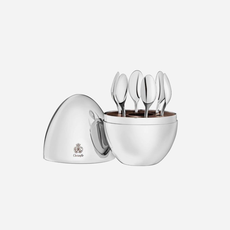 Dining Christofle | Mood 6-Piece Silver Plated Espresso Spoons Set