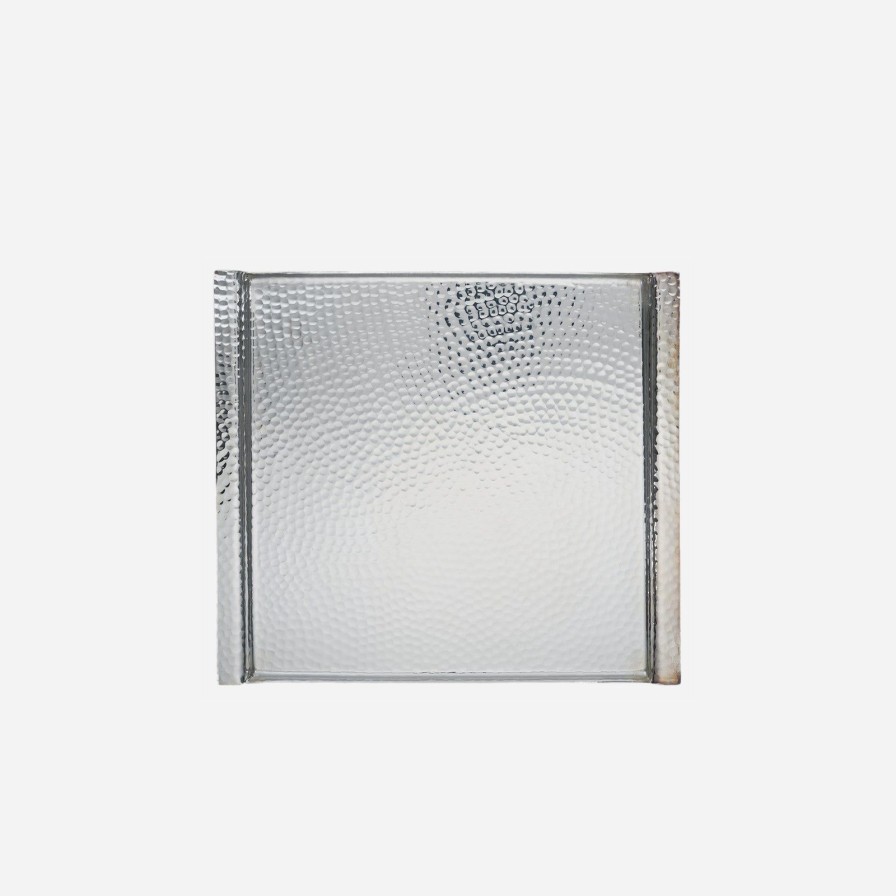 Home Accessories Egizia | Dotti Silver Plated Hammered Tray