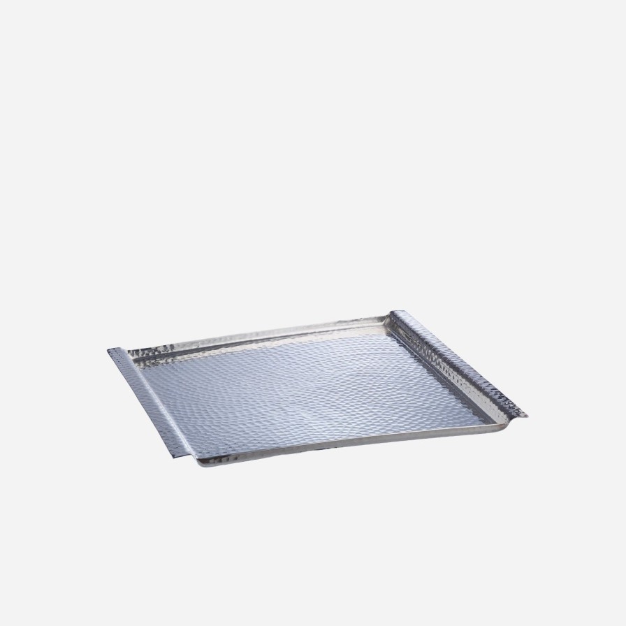 Home Accessories Egizia | Dotti Silver Plated Hammered Tray