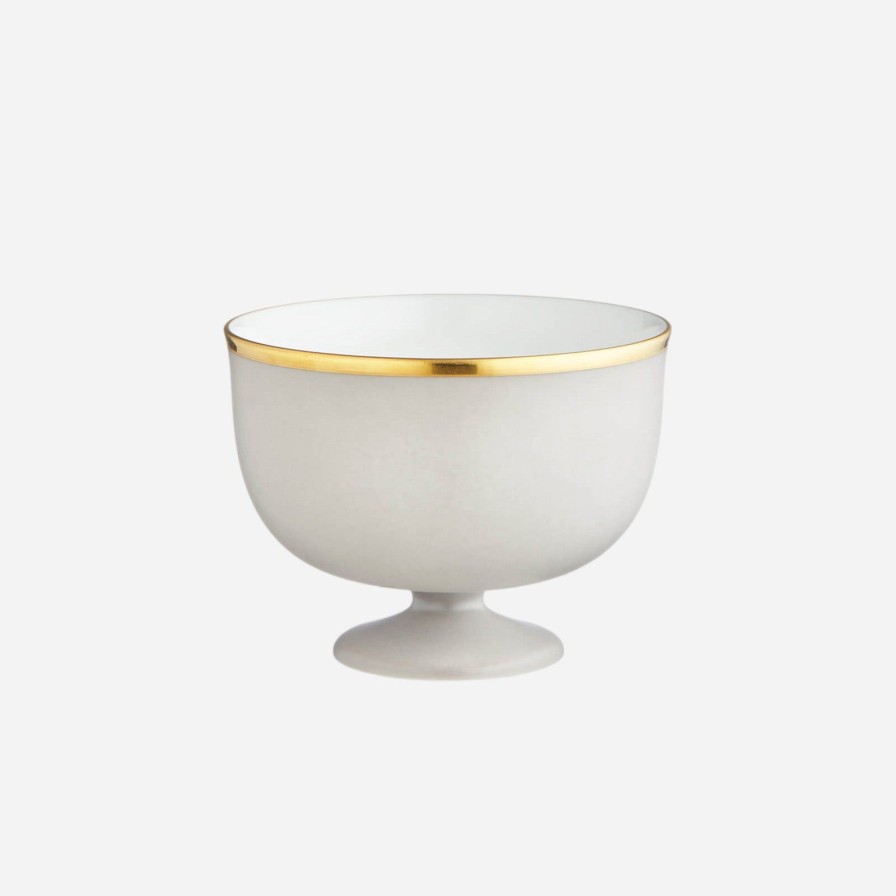 Dining Augarten Wien 1718 | Schubert Footed Light Grey Dessert Bowl