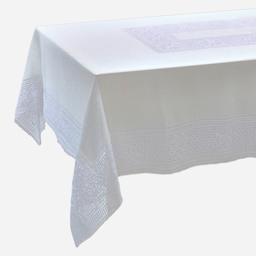 Dining Bonadea | Mozzano Tablecloth With 12 Napkins White